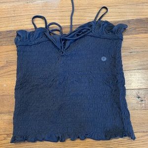 American Eagle smocked gray tank top